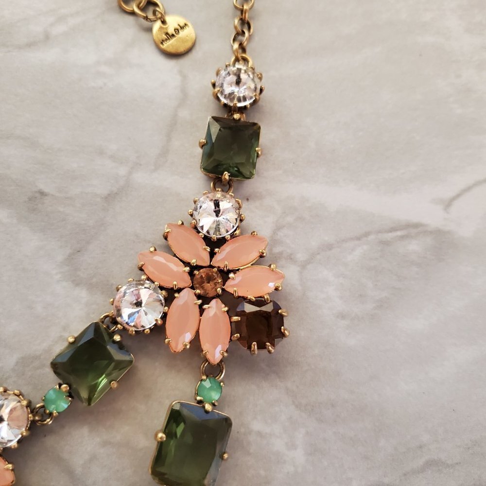 ✨ Stella and Dot Fleurette Rhinestone Crystal Bib Statement Necklace ✨ - Picture 4 of 16